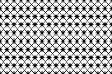 Fototapeta premium Intricate Black and White Diamond Pattern Design