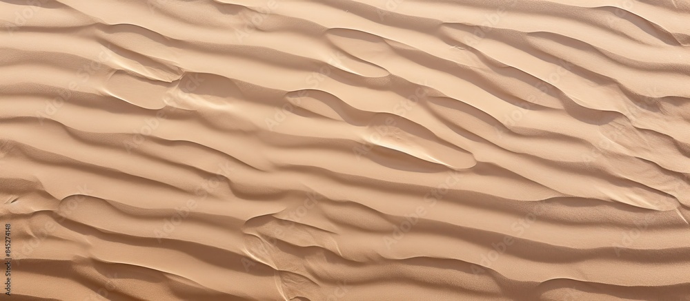 Aufkleber sea sand with a textured surface marked by bird tracks creates a natural background the waves of san