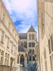 Fototapeta premium Traditional Cathedral in Chalons-en-Champagne in France
