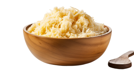 Photograph of a bowl of freshly grated ginger