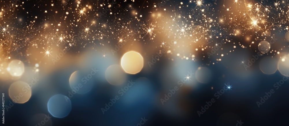 Poster An elegant abstract background with lights and stars creating a festive Christmas ambiance Perfect for use as a copy space image 116 characters
