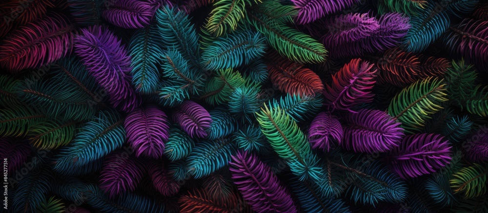 Aufkleber colorful festive background made of fir tree branches capturing the essence of the christmas holiday