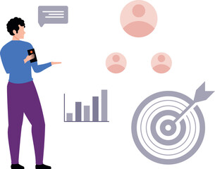 A boy is holding a mobile phone.