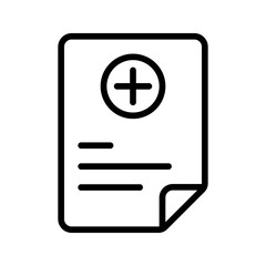 Obraz premium patient data icon line vector design illustration in trendy style