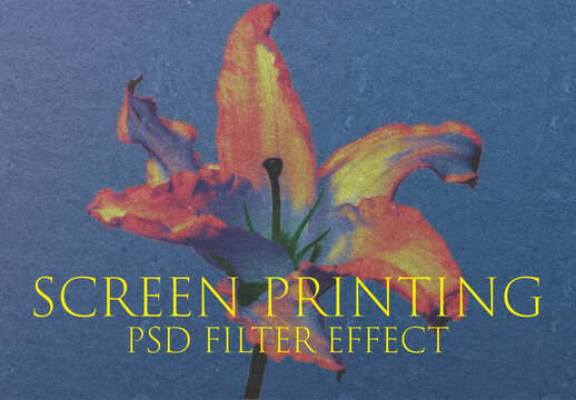Screen Printing PSD Effect