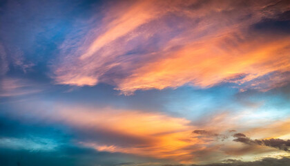 Naklejka premium 黄昏の空,twilight,Generative AI AI画像