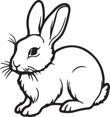 Bunny silhouette vector style art illustration