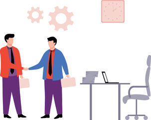 The boys are dealing.