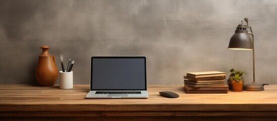Cropped shot of a workspace featuring a closed laptop smartphone supplies and ample copy space for a professional presentation with a convenient clipping path