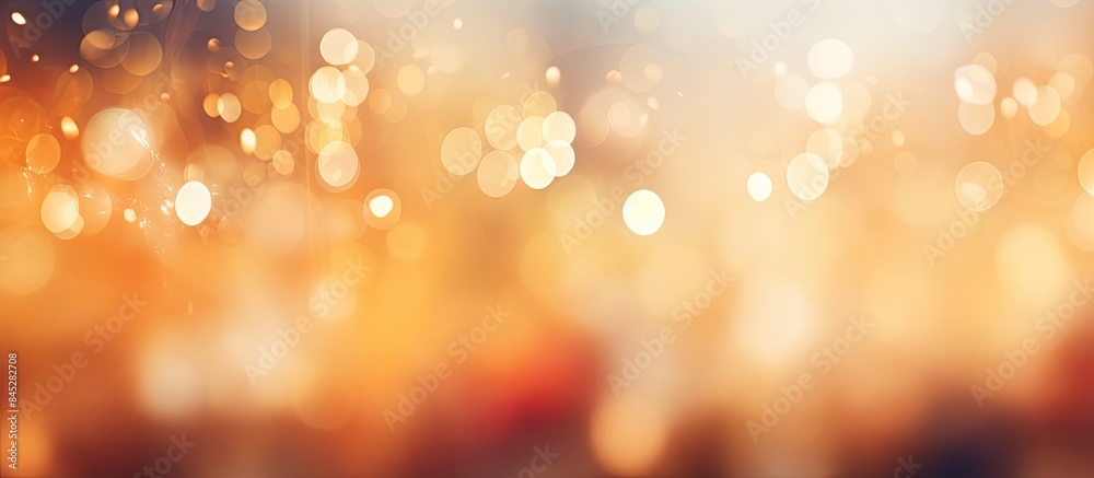 Aufkleber Colorful vintage background with a festive atmosphere created by the natural bokeh effect and vibrant golden lighting The image has copy space