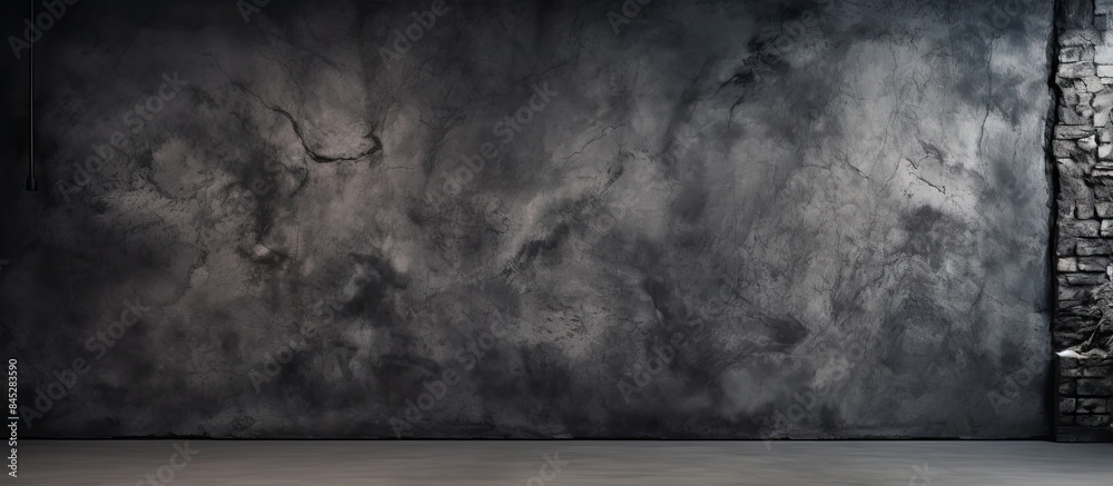 Leinwandbilder an artistic wallpaper with a textured abstract and grungy black concrete wall serving as a backdrop 