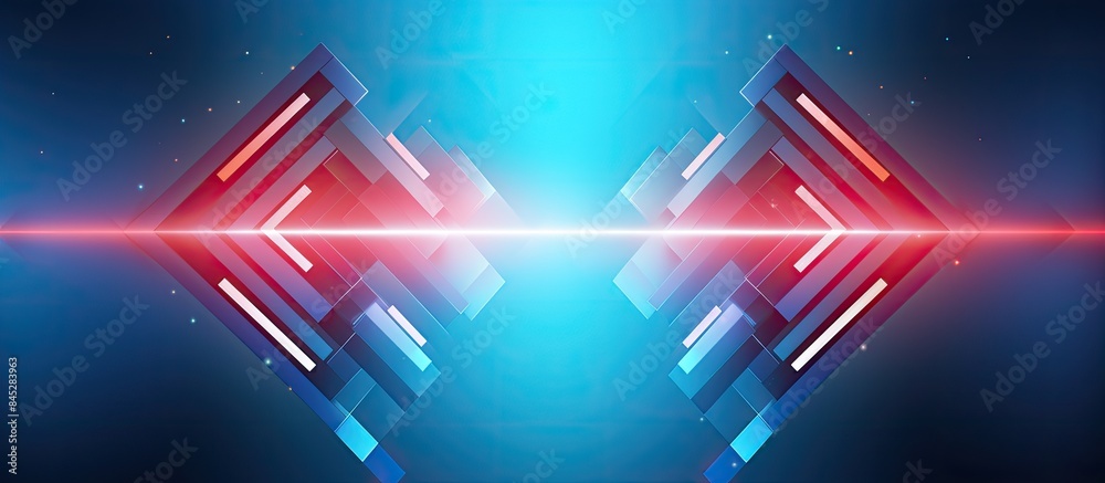 Poster Design your important message with color highlight arrows placed around on a blue background providing ample copy space for your text 104 characters