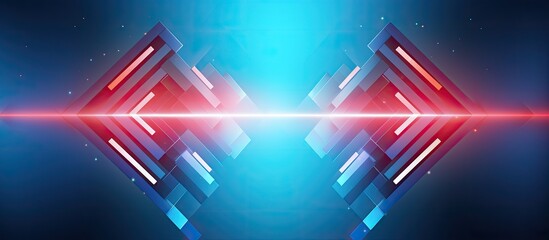 Design your important message with color highlight arrows placed around on a blue background providing ample copy space for your text 104 characters