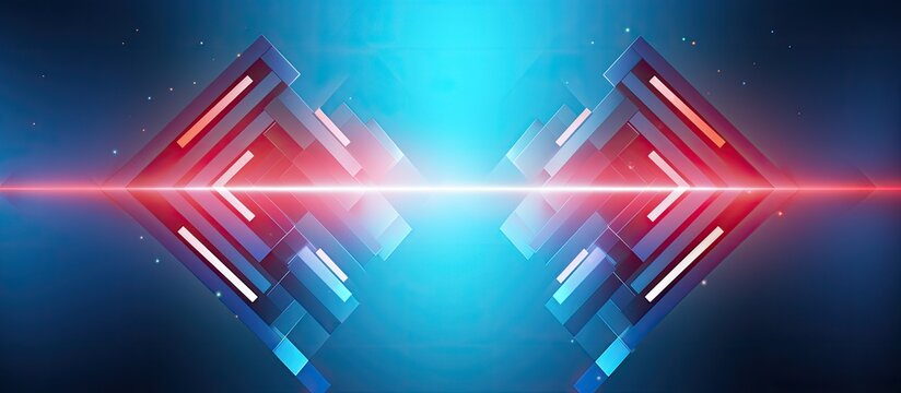 Design your important message with color highlight arrows placed around on a blue background providing ample copy space for your text 104 characters