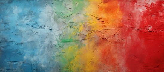 Obraz premium A variety of textured wall textures featuring vibrant colors like red gray yellow green and blue that can be used as captivating background images. Creative banner. Copyspace image