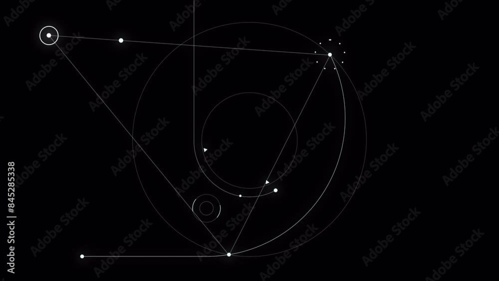 Poster png alpha.abstract circle and line hud technological futuristic elements.