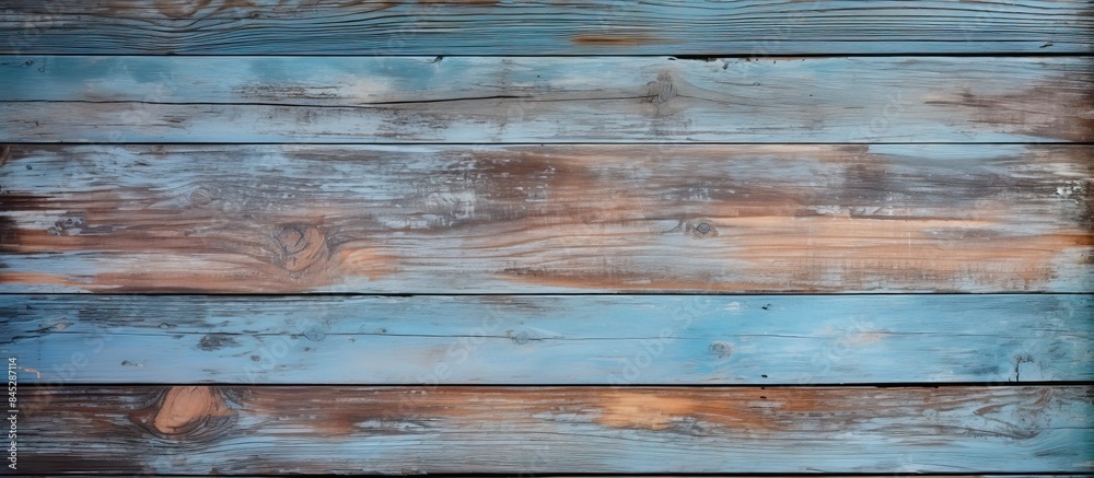 Poster a vintage wooden background with visible knots nail holes and an old paint job the front view of a w