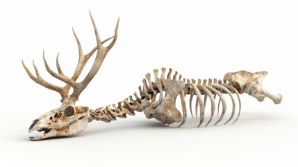 deer bone isolated on white background.