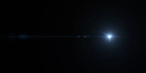 Bright blue white star optical lens flare. Beautiful glow blue light flare for project overlay screen effect. Abstract effect element for luxury premium product design. 3d illustration rendering. © ezstudiophoto