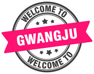 Welcome to Gwangju stamp. Gwangju round sign