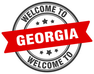 Welcome to Georgia stamp. Georgia round sign