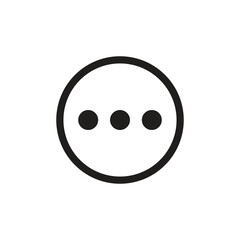 Fototapeta premium Three dots icon vector. Element of minimalistic icon for mobile concept and web apps