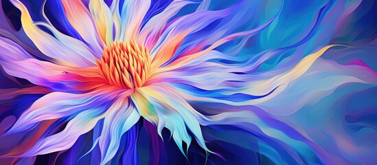 High quality digital posters of beautiful smooth and colorful abstract art featuring a wildflower cyanum segetum from the asteraceae family Perfect for modern home decoration and adding a touch of ps