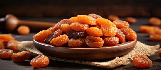 A healthy and vegetarian friendly diet can be supported through the consumption of Turkish dried apricots which are conveniently packed Copy space image available