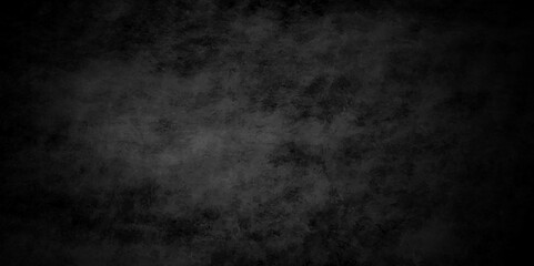Dark Black background texture, old vintage charcoal black backdrop paper with watercolor. Abstract background with black wall surface, black stucco texture. Black gray satin dark texture.