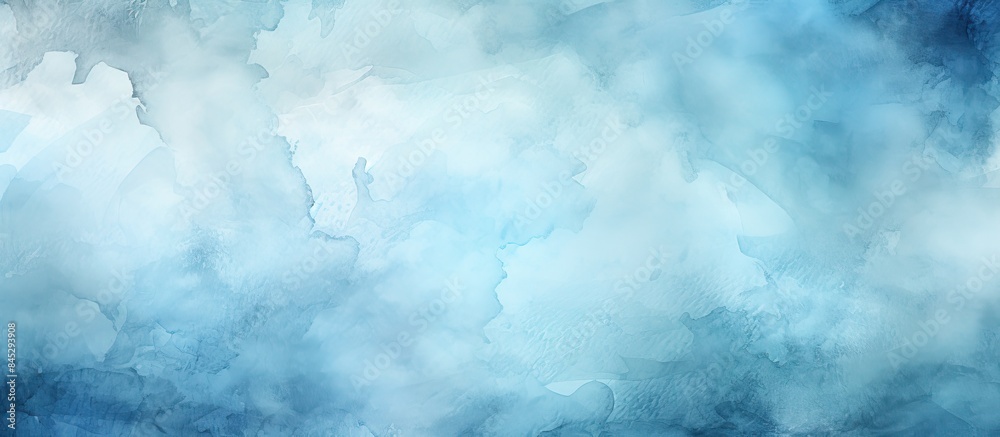 Poster A close up view of an abstract grunge style blue watercolor background with a textured recycled paper effect perfect for decorative nature walls and surface mockups The image provides ample copy spac