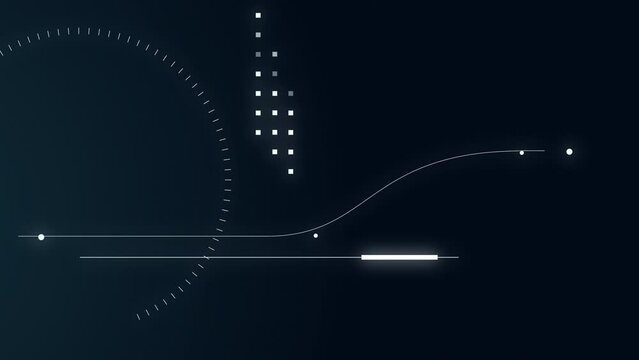 Abstract Circle and line HUD technological futuristic elements.