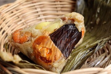 Zongzi sticky rice fried Chinese food