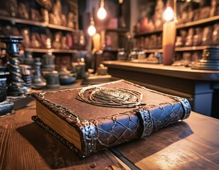 部屋に置かれた古い書物