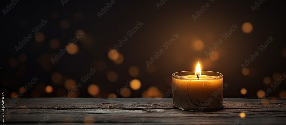 Poster a serene nocturnal image with flickering candlelight symbolizing religious devotion and providing a 