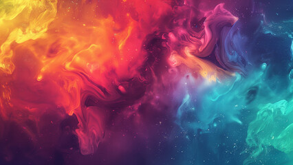 Fototapeta premium Dynamic Harmony: A Colorful Blend for a Vibrant Laptop Wallpaper