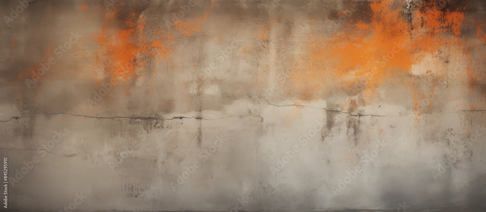 Poster A retro pattern wall with a vintage or grungy vibe showcasing a natural cement texture serves as an artful and captivating background Copy space image