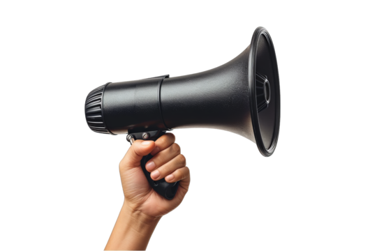 hand holding megaphone
