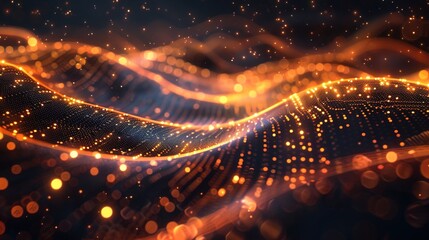 Abstract technology background with light on a dark backdrop