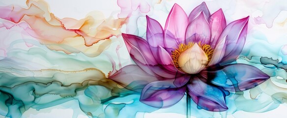 Abstract Lotus Representing Healing and Renewal