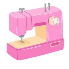 Sewing machine. Flat vector illustration isolated on white background