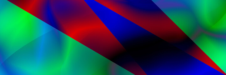 green red blue wavey neon glowing effect abstract background for banner poster backdrop ,wallpaper ,copy space.