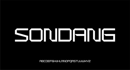 MODERN FUTURISTIC TECHNOLOGY SCI FI FONT VECTOR TYPEFACE