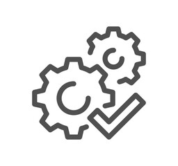 Inspection related icon outline and linear vector.