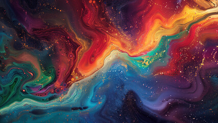 Harmonious Hues: A Vibrant Oil Painting on Canvas