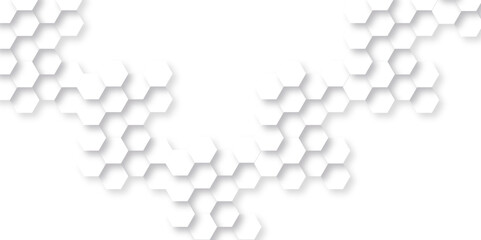 Abstract background with hexagon, modern abstract vector polygonal pattern. Futuristic abstract honeycomb technology white background. Luxury white hexagon pattern.