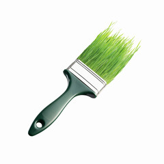 Eco-friendly paintbrush with bristles made of grass blades