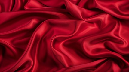 Obraz premium Silky Red Fabric Texture Background
