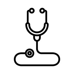 Stethoscope icon line vector design illustration