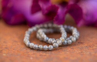 Labradorite is a natural material from which jewelry and various inserts were made.	
