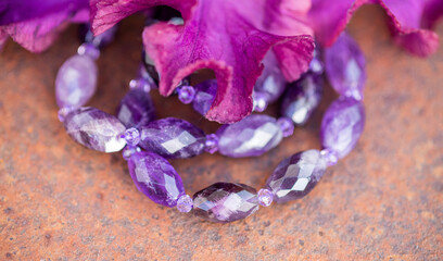 Amethyst is a natural material from which jewelry and various inserts were made. Colors vary from...